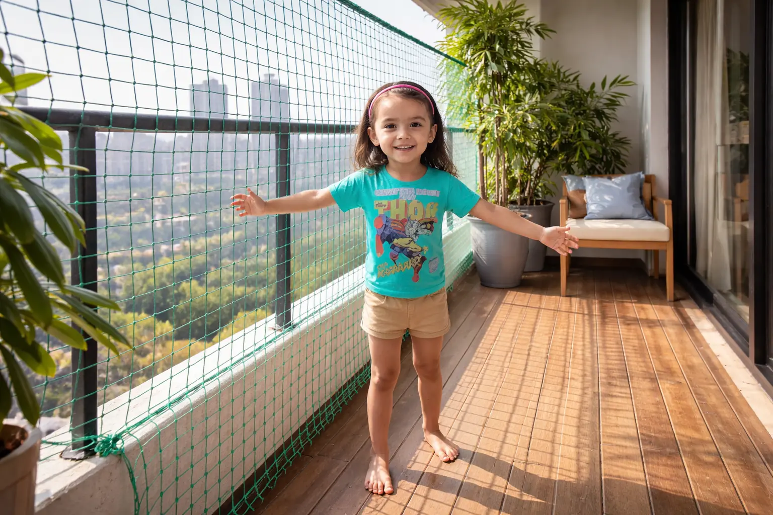 Worker Installing Net